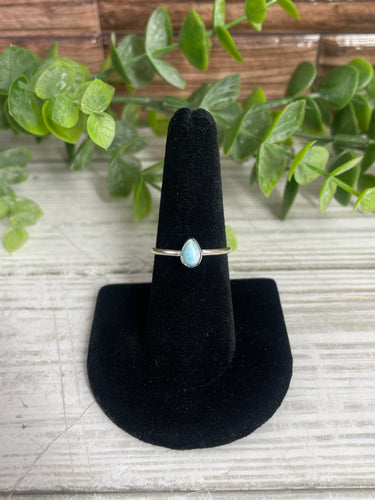 Larimar SZ 7 Sterling Silver Ring