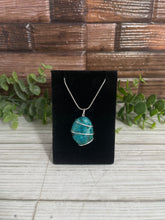 Load image into Gallery viewer, Chrysocolla Wire-Wrapped Pendant