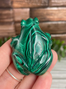 Malachite Frog Carving