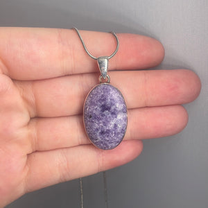 Lepidolite Sterling Silver Pendant