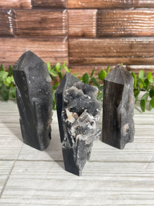 Druzy Black Sphalerite Tower