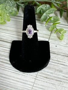 Amethyst Sterling Silver Ring SZ 9