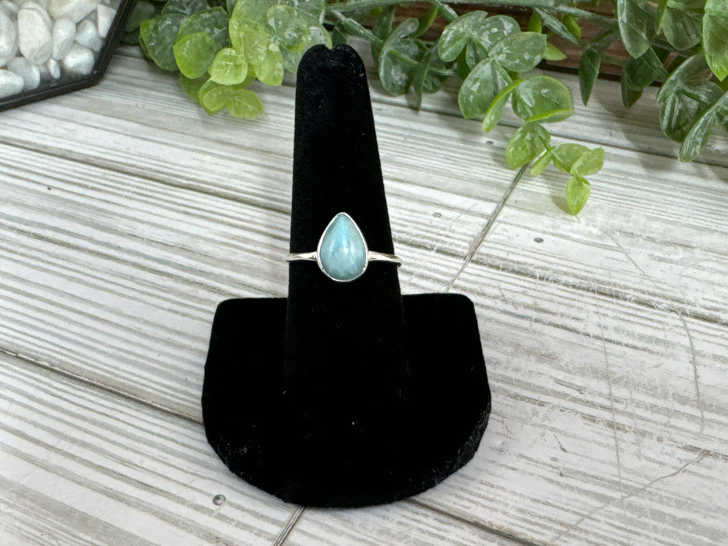 Larimar Sterling Silver Ring SZ 9