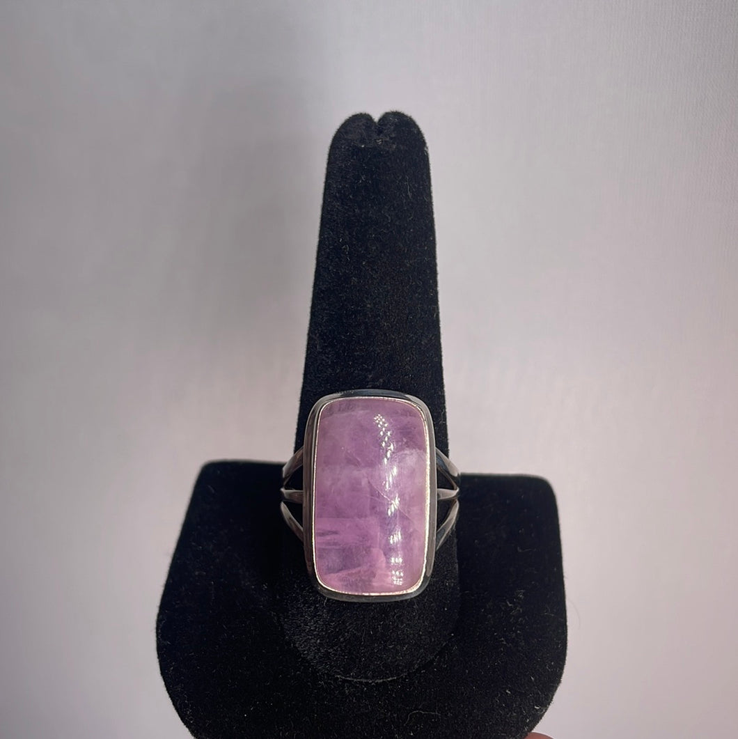 Kunzite Size 11 Sterling Silver Ring