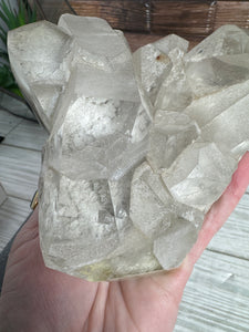 Quartz on White Feldspar Cluster