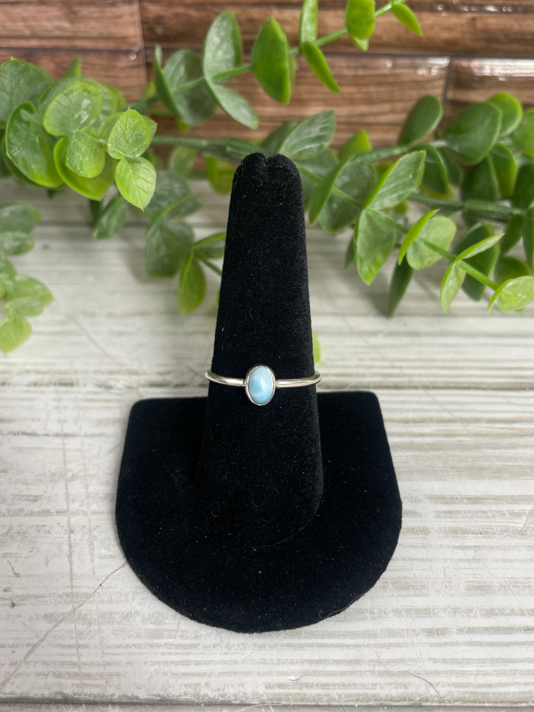 Larimar SZ 8 Sterling Silver Ring