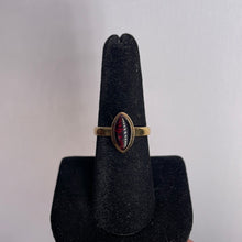 Load image into Gallery viewer, Garnet Size 8 14k Gold Plated Ring