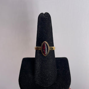 Garnet Size 8 14k Gold Plated Ring