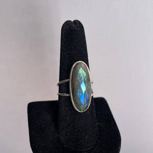 Labradorite Size 8 Sterling Silver Ring