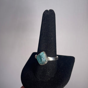 Blue Apatite Size 12 Sterling Silver Ring