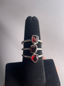 Garnet SZ 7 Sterling Silver Ring