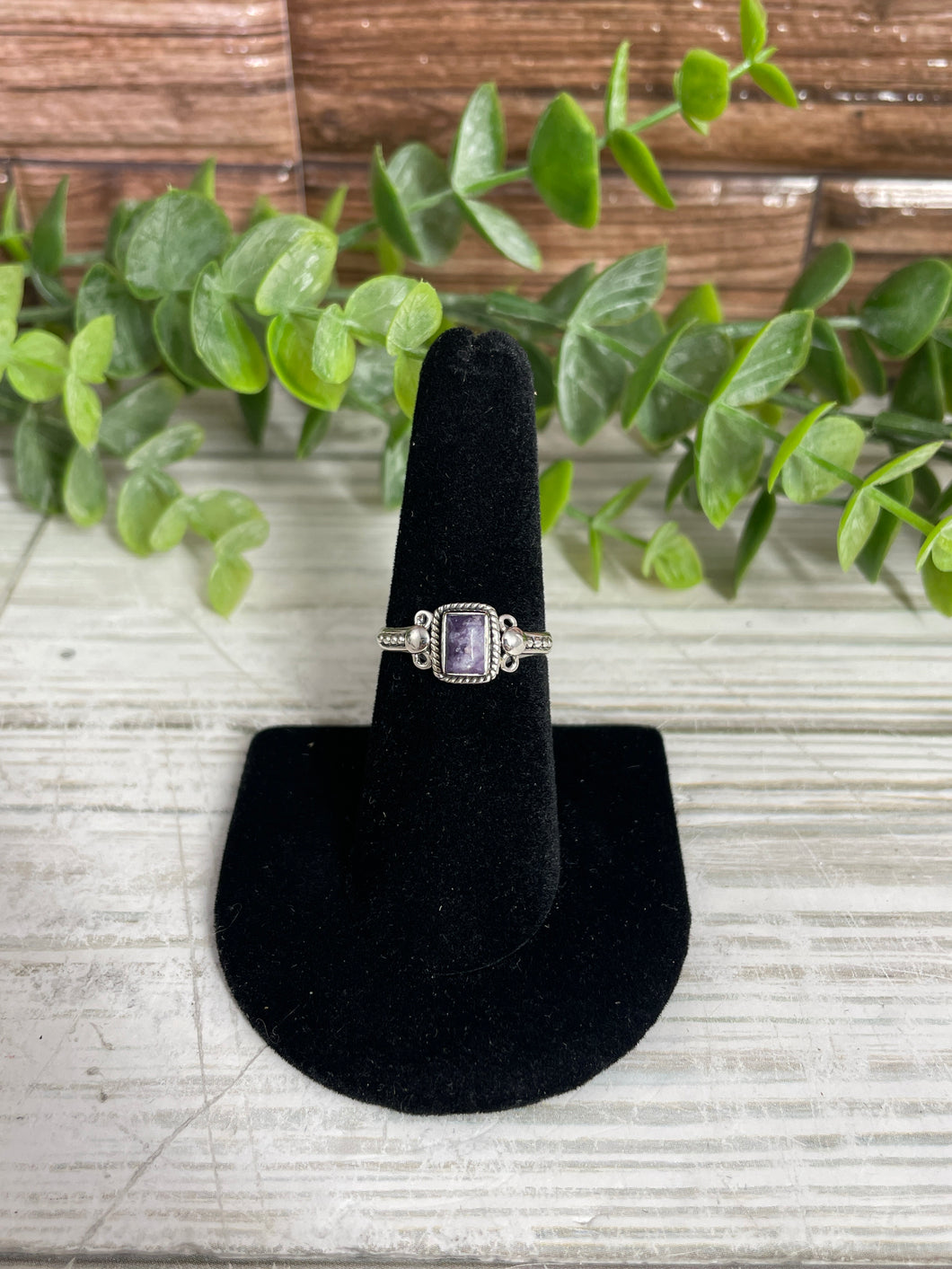 Lepidolite SZ 7 Sterling Silver Ring