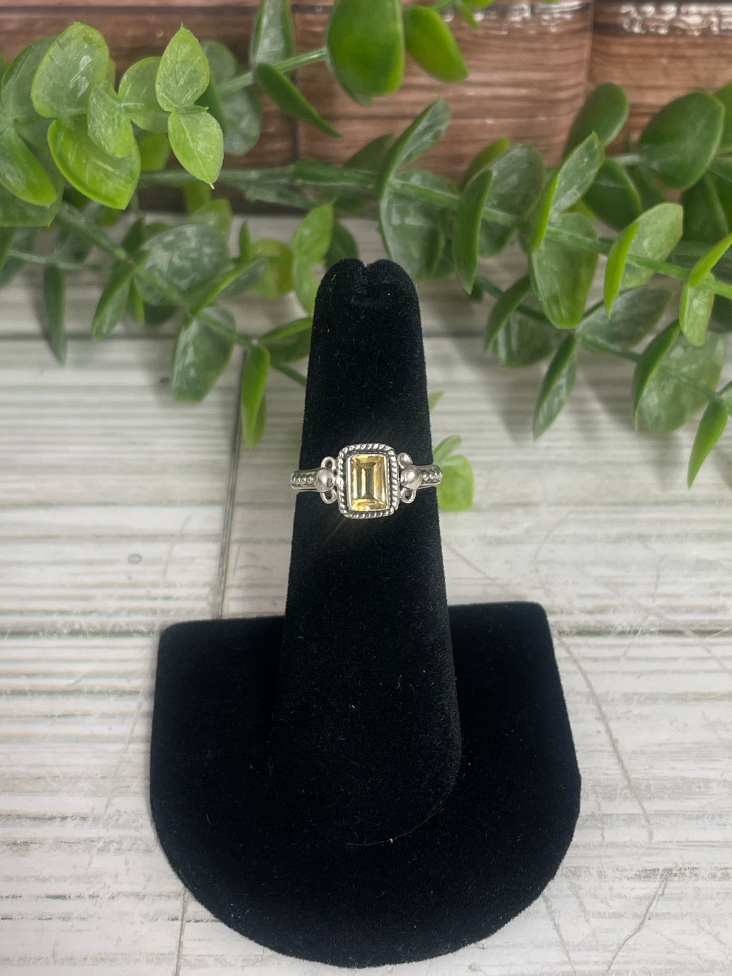 Citrine SZ 5 Sterling Silver Ring