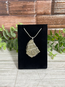 Raw Pyrite Wire-Wrapped Pendant