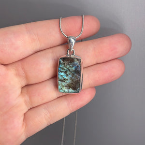 Labradorite Sterling Silver Pendant