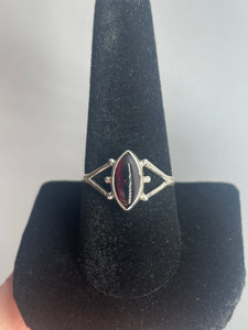 Garnet Size 9.5 Sterling Silver Ring