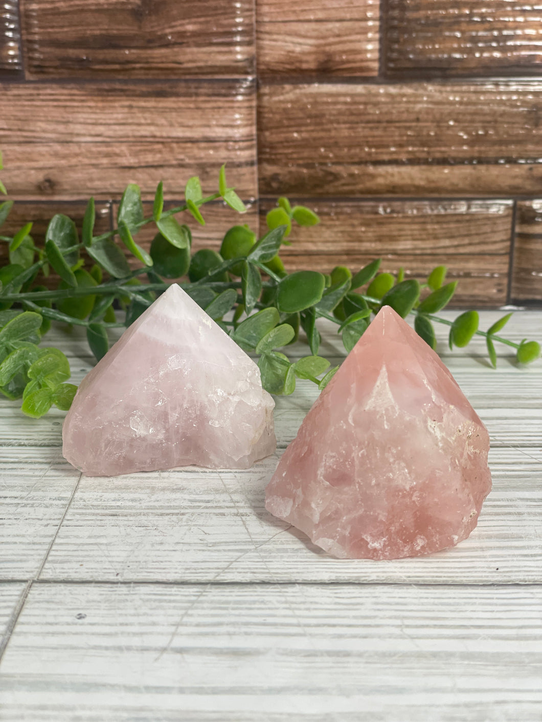 Rose Quartz Half Polished Point