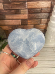 Blue Calcite Heart