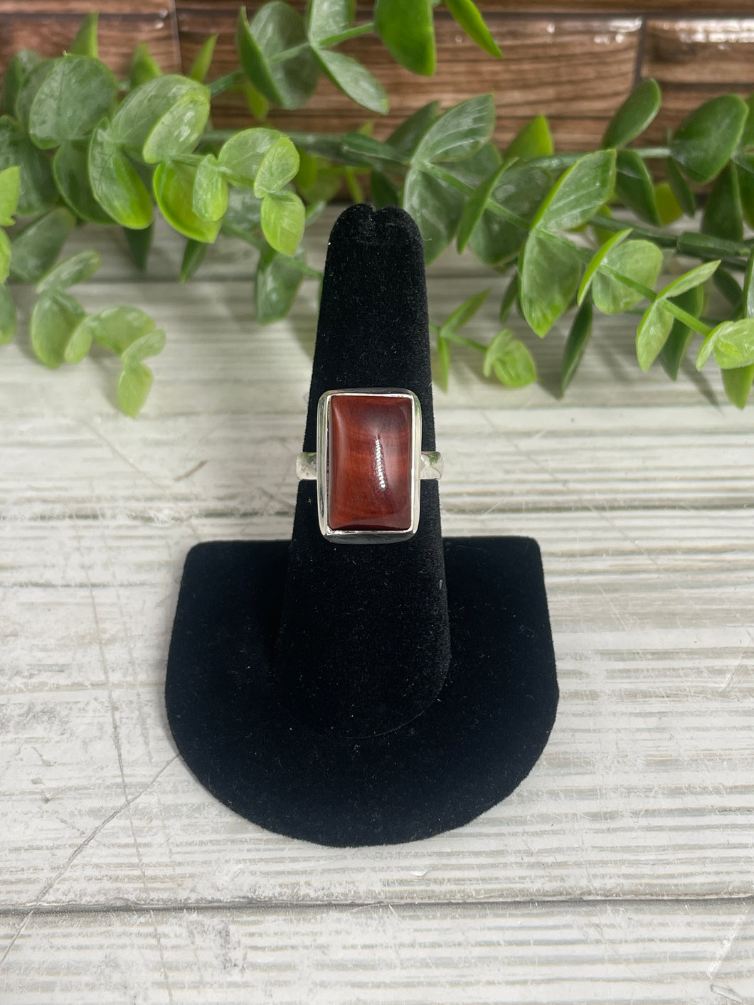 Red Tiger Eye SZ 7 Sterling Silver Ring