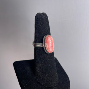 Rhodochrosite Size 6 Sterling Silver Ring