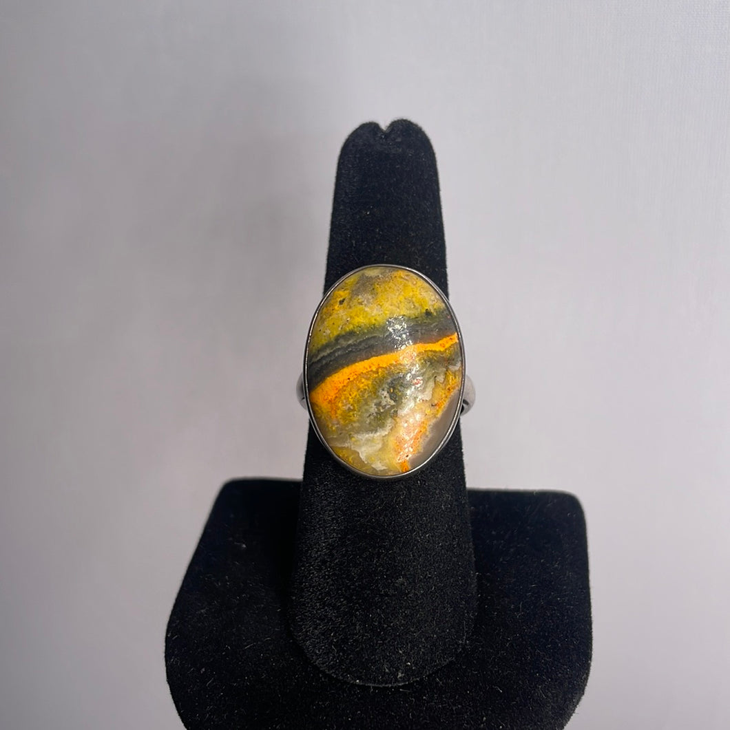 Bumblebee Jasper Size 9 Sterling Silver Ring