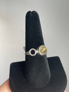 Rutile Quartz SZ 8 Sterling Silver Ring