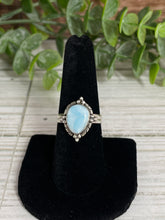 Load image into Gallery viewer, Larimar Size 8 Sterling Silver Ring