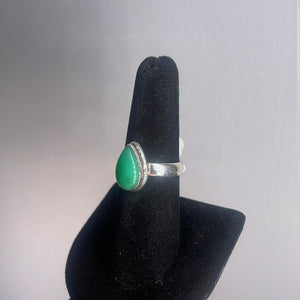 Chrysoprase Size 7 Sterling Silver Ring