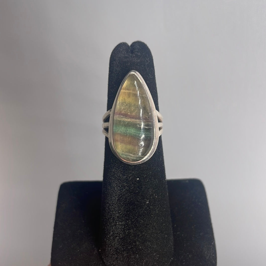 Fluorite Size 5 Sterling Silver Ring