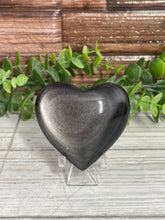 Load image into Gallery viewer, Silver Sheen Obsidian Heart Medium