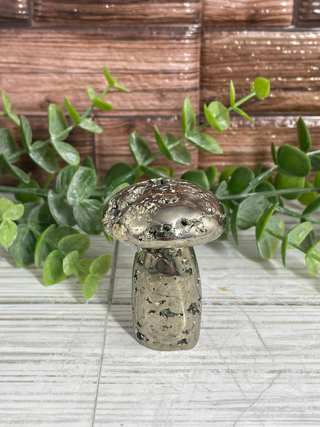 Pyrite Mushroom Carving