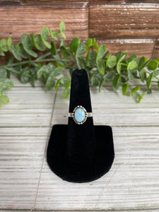 Larimar Size 7 Sterling Silver Ring