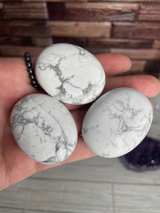 Howlite Palm Stone Small