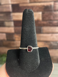 Garnet SZ 9 Sterling Silver Ring