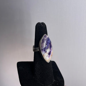 Violet Opal Size 7 Sterling Silver Ring