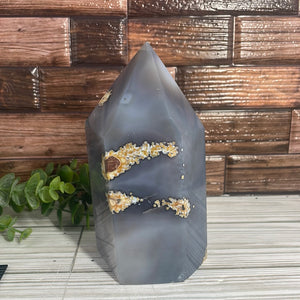 Druzy Agate Tower