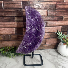 Load image into Gallery viewer, Amethyst Moon On Stand