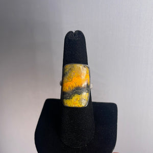 Bumblebee Jasper Size 8 Sterling Silver Ring