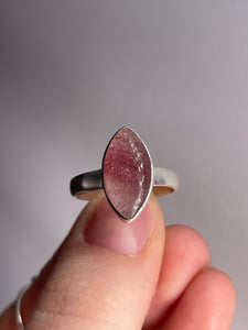 Strawberry Quartz SZ 10 Sterling Silver Ring