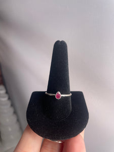 Ruby SZ 10 Sterling Silver Ring