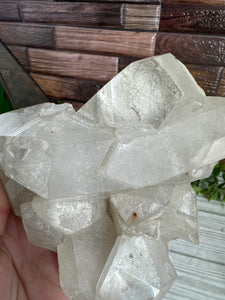 Quartz on White Feldspar Cluster