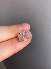 Load image into Gallery viewer, Rose Quartz Sterling Silver Stud Earrings