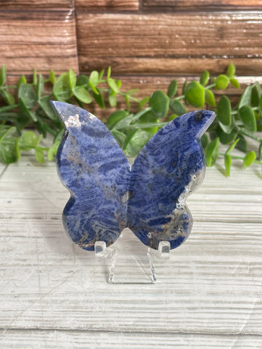 Sodalite Butterfly Wings Carving