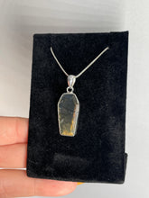 Load image into Gallery viewer, Labradorite Coffin Sterling Silver Pendant