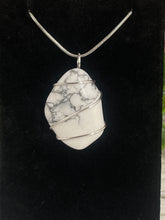 Load image into Gallery viewer, Howlite Wire-Wrapped Pendant