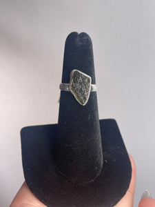 Moldavite SZ 5 Sterling Silver Ring