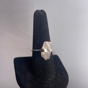 Rose Quartz Size 9 Sterling Silver Ring