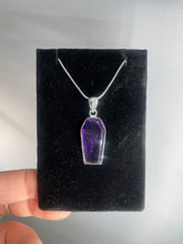 Load image into Gallery viewer, Amethyst Coffin Sterling Silver Pendant