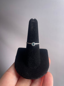 Aquamarine SZ 7 Sterling Silver Ring