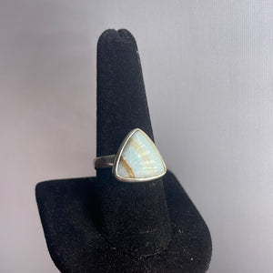 Blue Aragonite Size 9 Sterling Silver Ring